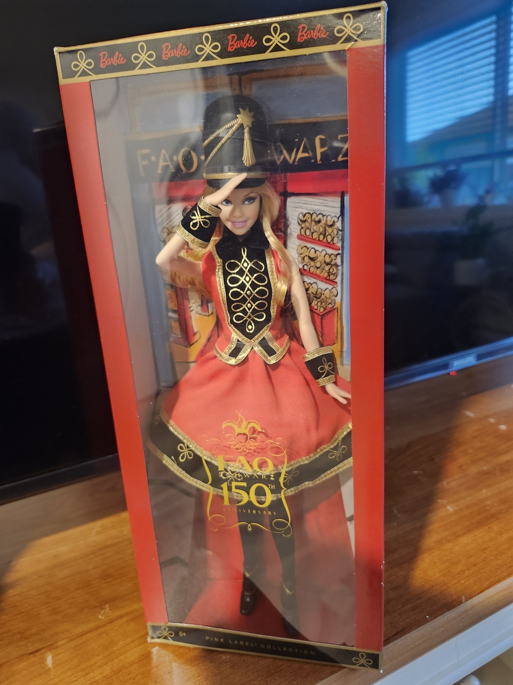 FAO Schwarz Red and Black Marching Band Barbie Costume Doll